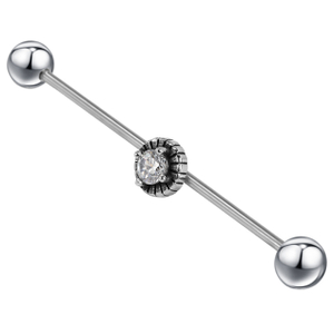 Stainless Steel Inlaid Diamond Popular Industrial Barbell Wholesale