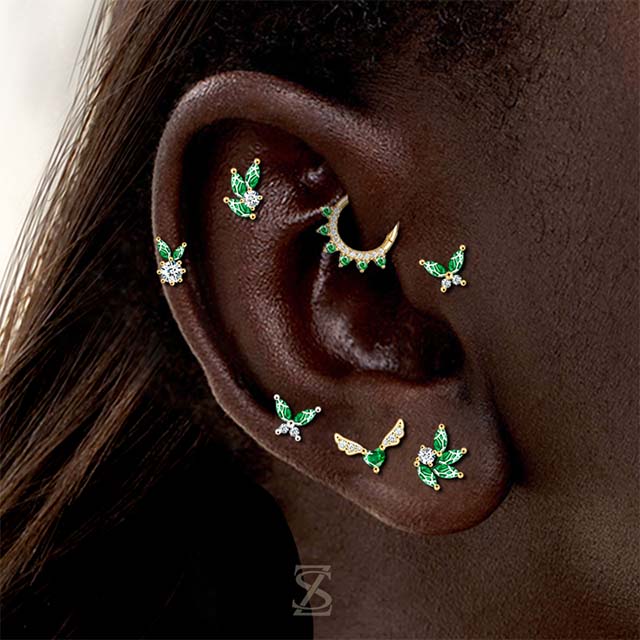Butterfly Triple Helix Conch Ear Piercing Jewelry Factory Design