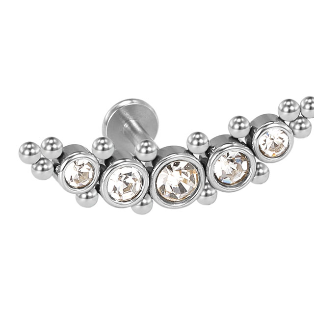 Stainless Steel Diamond Delicate Ladies Lip Ring
