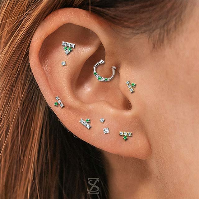 Cartilage Ear Piercing Second Lobe Body Piercing Jewelry ZS Factory