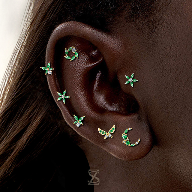 Custom Ear Piercing Jewelry Stainless Steel Helix Daith Earring