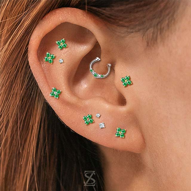 Anti Helix Piercing Double Piercing Earrings Design From ZS