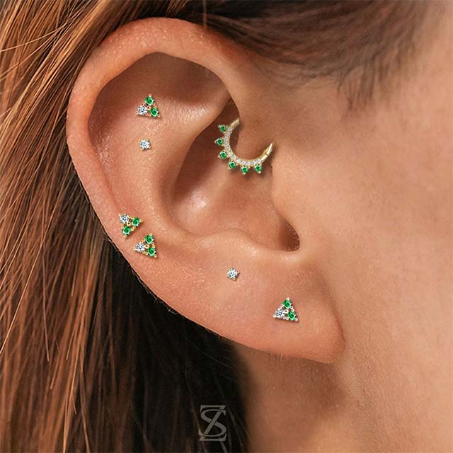 Mid Helix Ear Piercing Jewelry Stainless Steel Stud Piercing Factory Design